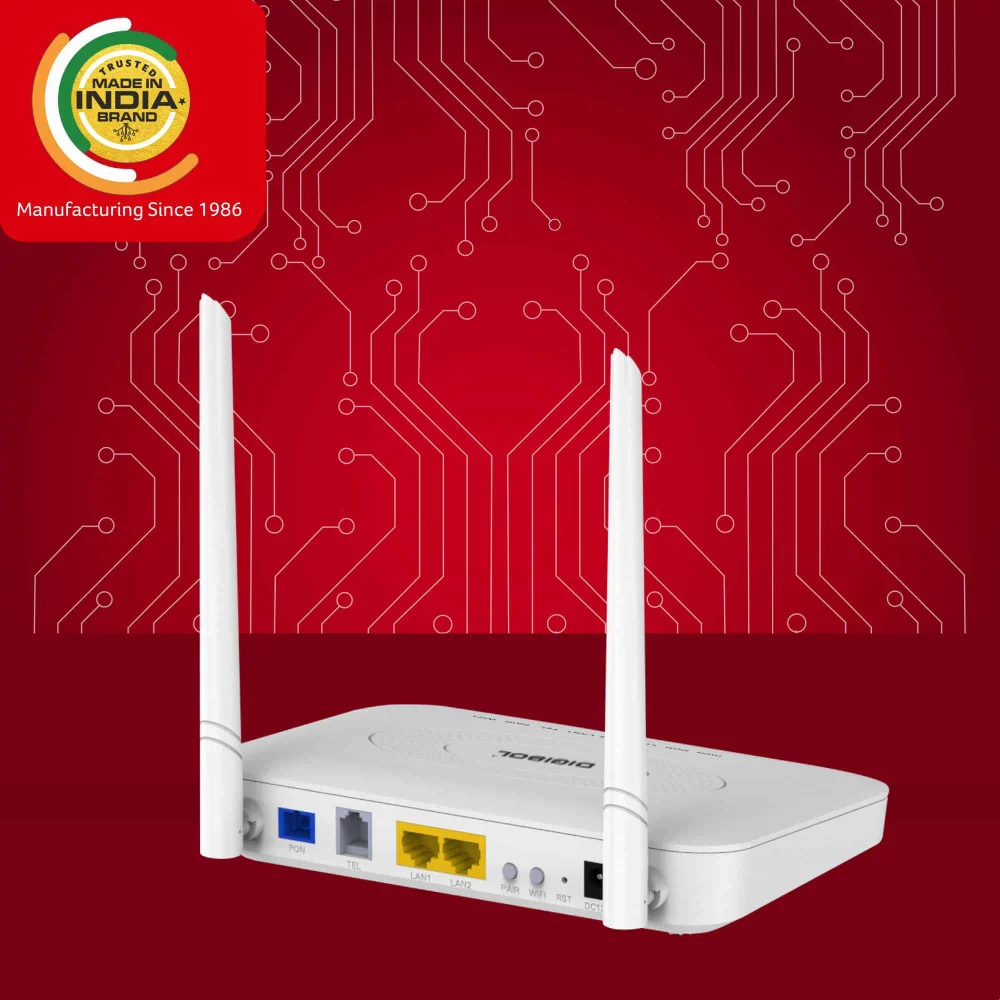 Digisol XPON ONU 300Mbps WiFi Router with 1 PON, 1 GE And 1 FE Port, 1 FXS Port (DG-GR1321) view 2